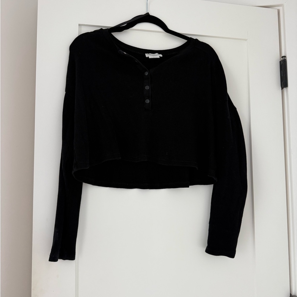 Lovers + Friends Black Crop Top